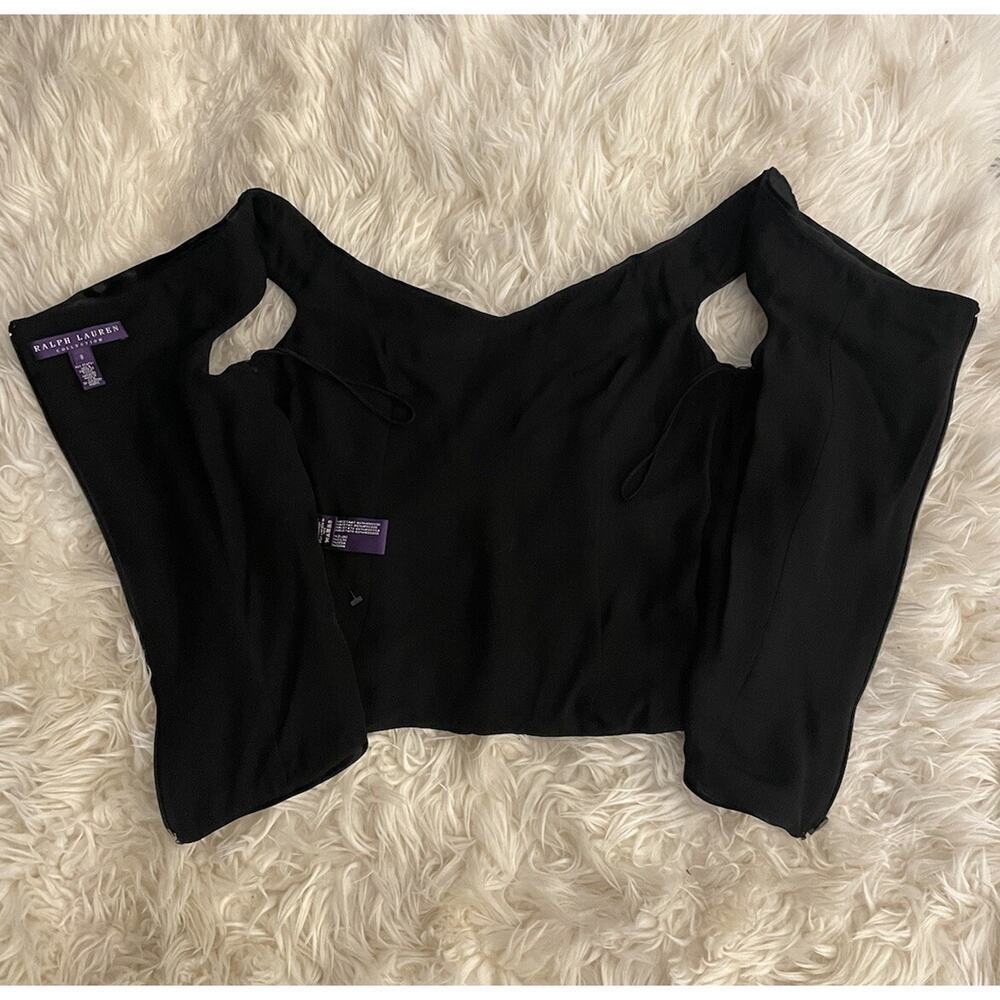 Ralph Lauren Collection Purple Label Off Shoulder Top Corset Blouse Silk Runway - Picture 12 of 16
